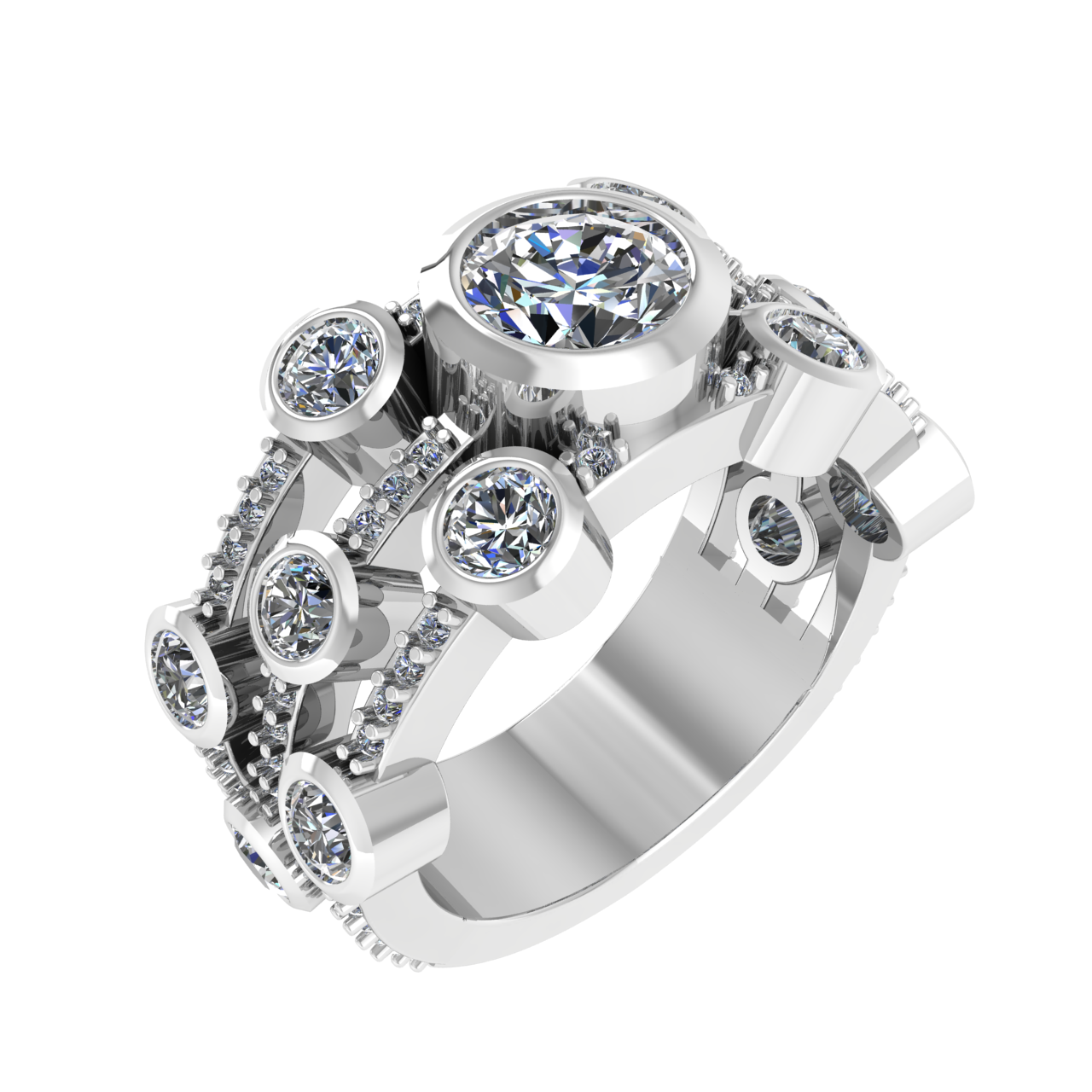 DESIGNER 6.50mm ROUND ENGAGEMENT RING